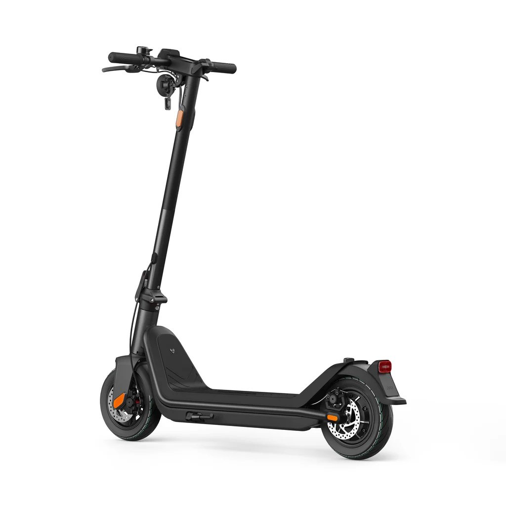 NIU KQi3 Pro Foldable Electric Scooter with sleek black design, featuring a sturdy frame, large wheels, and advanced braking system.