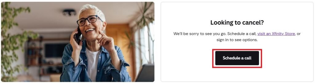 talk with xfinity for Schedule a Call